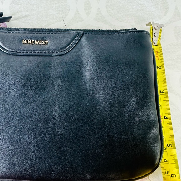NINE WEST BLACK FAUX LEATHER WRISTLET - Picture 8 of 10